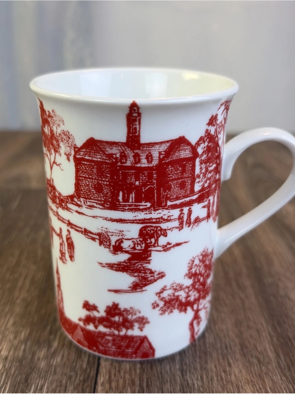 Colonial Williamsburg "Williamsburg Townscape Toile" Red & White Mug